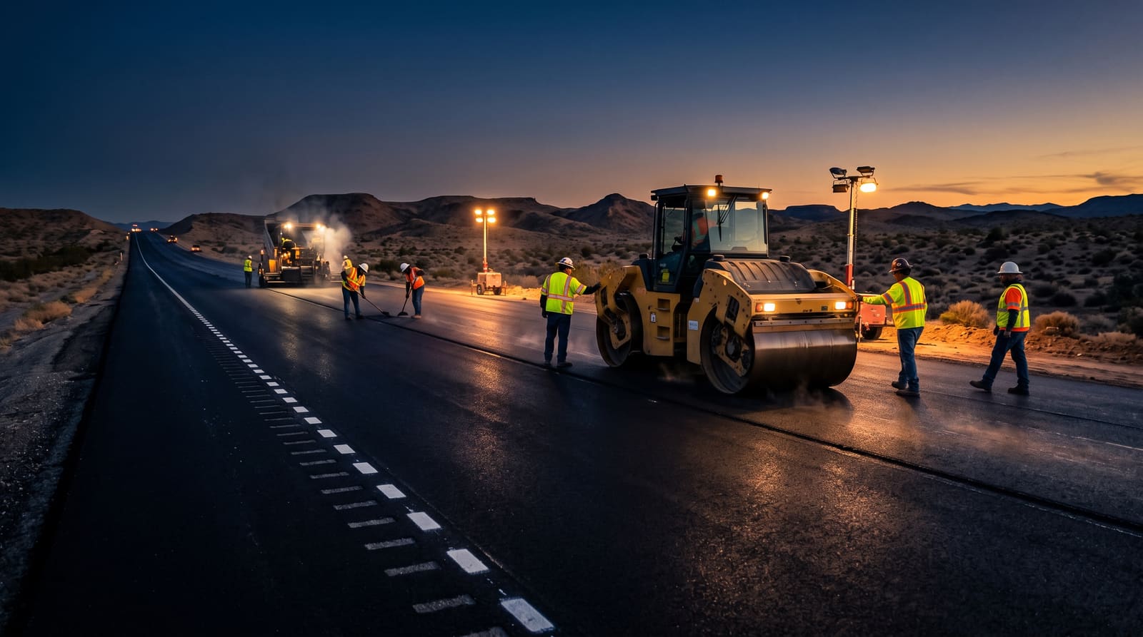 طريق أسفلتي معبّد حديثاً